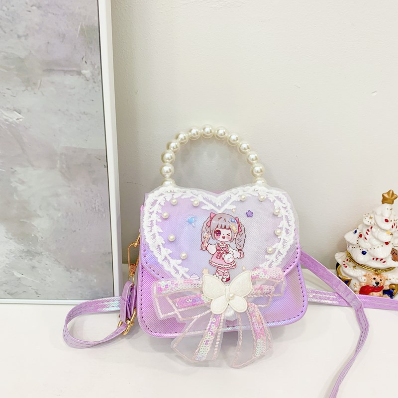 Coreano lindo bolso de niña dulce amor nicho bolso de hombro 2024 nuevo tipo de cartoon princess mochila