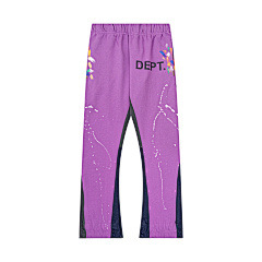 Orden exterior galería Departamento pintado a mano Splash-tinta costura cordón retro High Street casual sweatpants ligeramente estirar pantalones largos para hombres