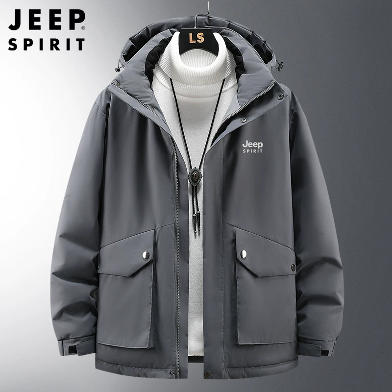 Jeep мужское туристическое худи для отдыха, ветрозащитная стеганая куртка, 2023, большой размер
