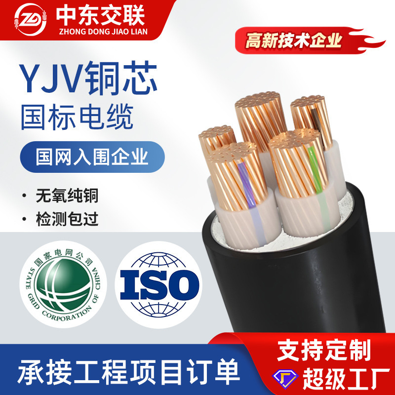 National Standard Yjv/Yjv22 0.6/1Kv Copper Core Cable 1 2 3 4 5 Core 10~300 Square Power Cable National Standard Yjv/Yjv22 0.6/1Kv Copper Core Cable 1 2 3 4 5 Core 10~300 Square Power Cable