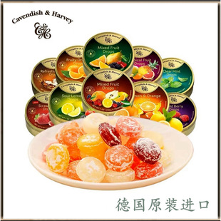 德国进口嘉云糖混合水果硬糖薄荷糖果味夹心硬糖喜糖铁盒礼盒糖果-阿里巴巴