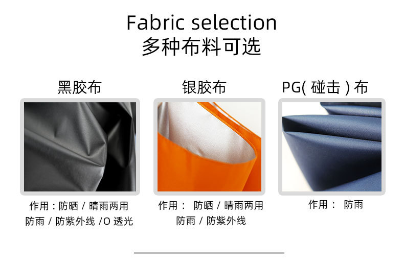 Free digital printing of umbrellas, black adhesive tape, digital printing of four-section umbrellas. Umbrellas can be customized according to provided drawings. Heat transfer pic 8