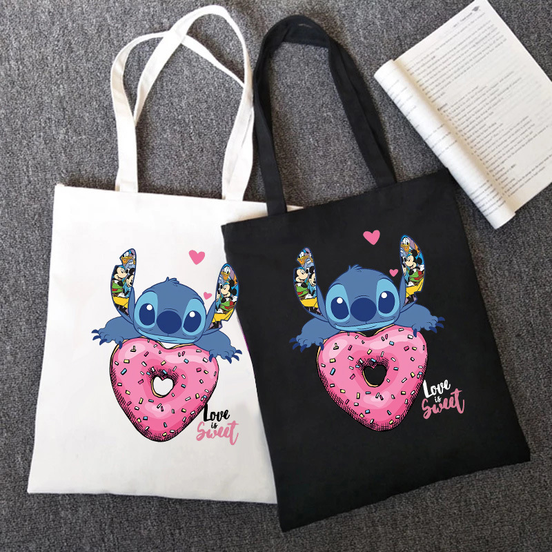 Bolsa de lona de impresión púrpura de pop transfronteriza, bolso de hombro de gran capacidad, portátil perfecto para compras