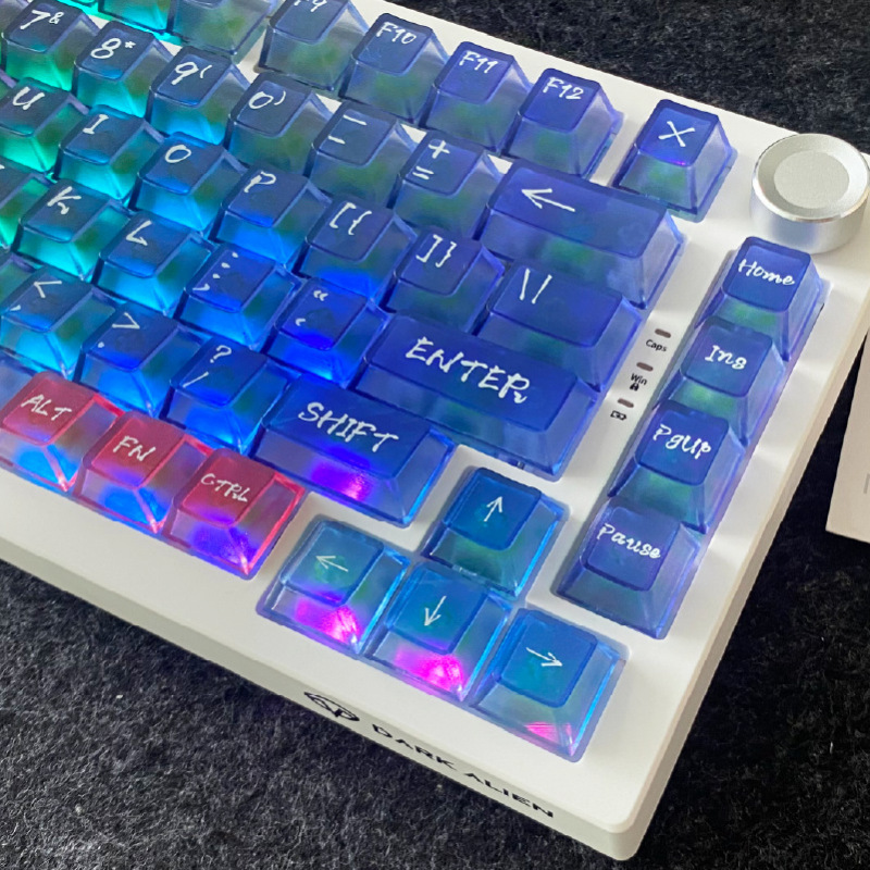 星燧渐变透明键帽PC材质119键小全套客制化机械键盘键帽原厂高度|undefined