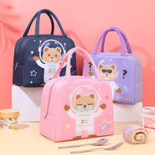 新款卡通保温包小熊便当包手提饭盒袋可爱学生手拎包铝箔冰包野餐