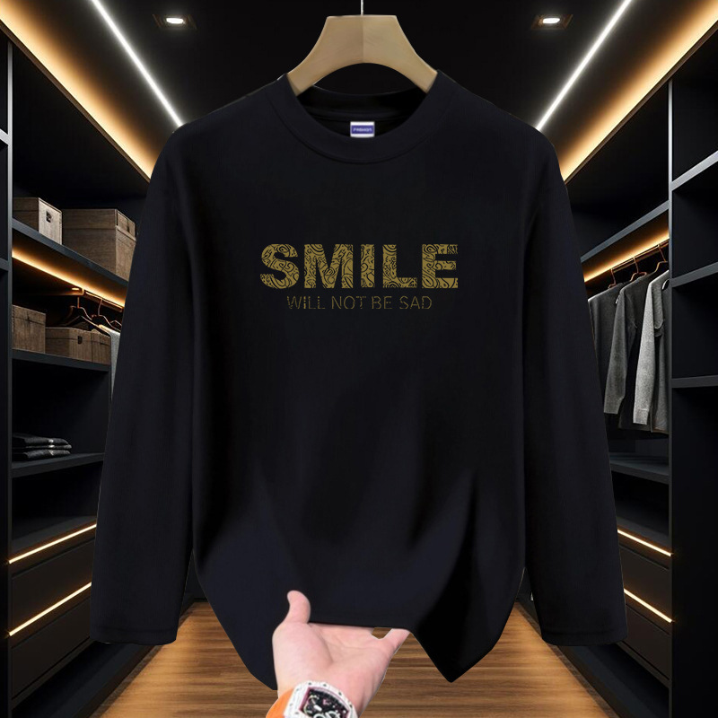 Herren Langarm T-shirt Aus Schwerer Baumwolle Als Thermo-unterhemd_voghion.com