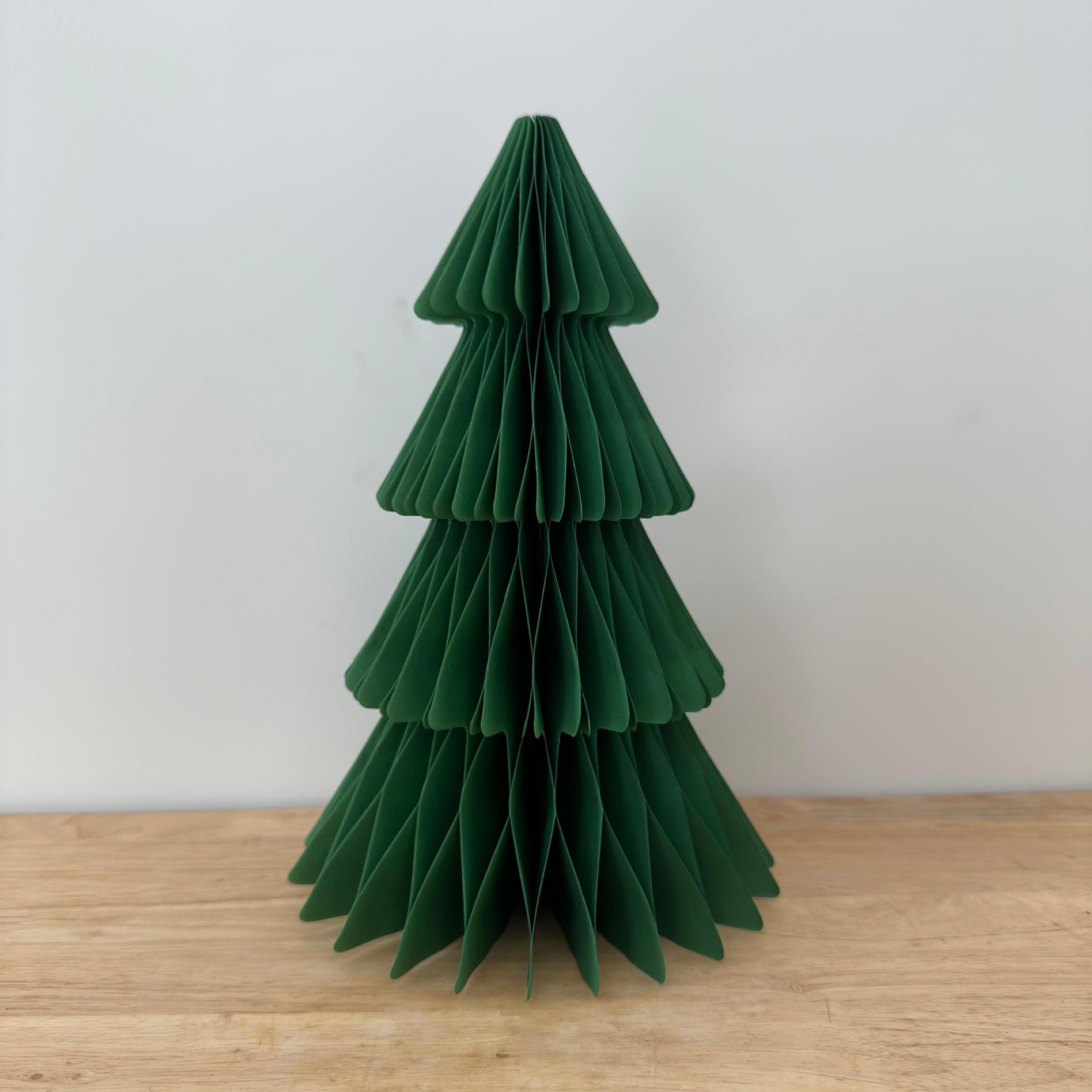 Decoraciones navideñas, adornos de bolas de nido de abeja para decoración navideña, mini árbol de Navidad para escritorio de guardería o centro comercial