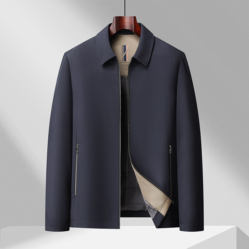 New men's jacket for middle-aged and elderly men, spring and autumn style, 2026 style, executive shirt.