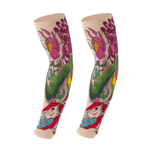 Gaming Sun Protection Sleeve Suits for Men Summer Outdoor Motorbike UV Protection Arm Sleeves for Youth with Arm Tattoos Ice Silk Sleeve Suits