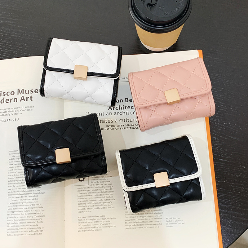New style women's coin purse, fashionable and textured driver's license card holder, wallet all-in-one bag, textured short clutch bag