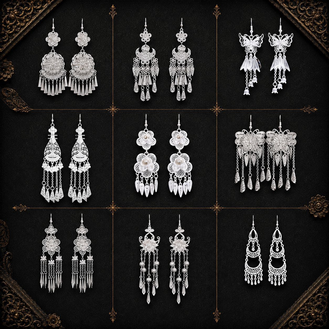 Ethnic Style Exaggerated Fashion Earrings with a Vintage Feel, Long Tassel Design for Performances and Travel Photography, Women's Jewelry Wholesale