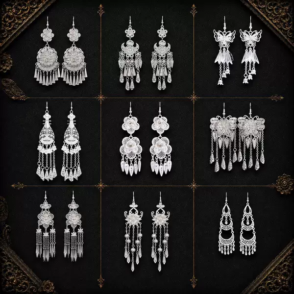 Ethnic Style Exaggerated Fashion Earrings with a Vintage Feel, Long Tassel Design for Performances and Travel Photography, Women's Jewelry Wholesale