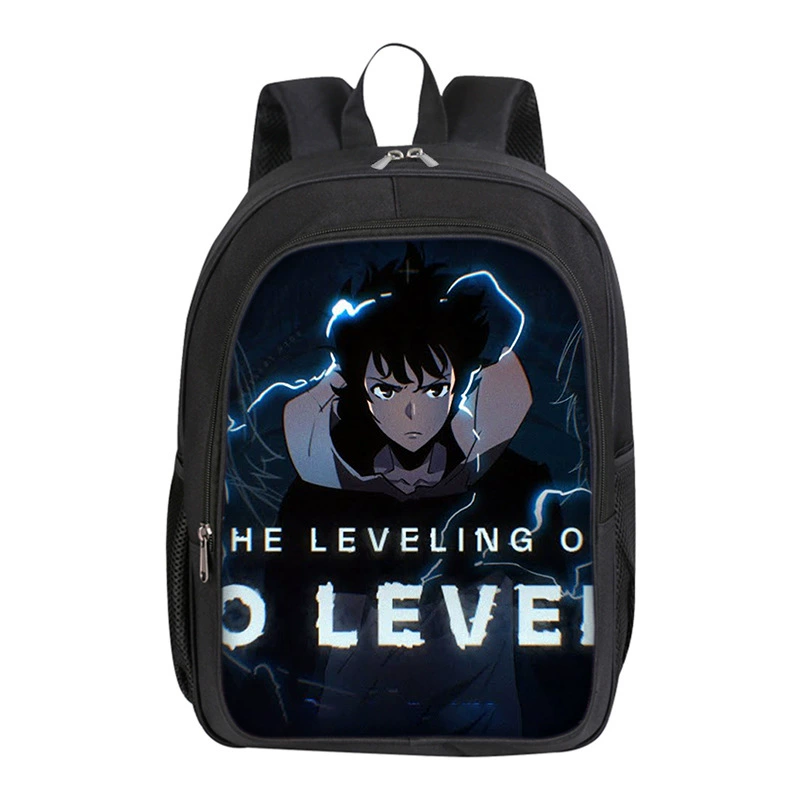 Я модернизировал школьный рюкзак Solo LevelingDIY с принтом, модный рюкзак с рисунком из мультфильма, двухслойный школьный рюкзак.