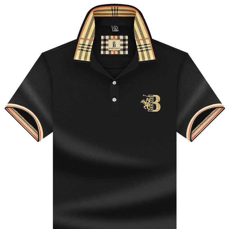 Camiseta de manga corta bordada suelta de la marca Paul del nuevo estilo de verano de los hombres de Alibaba Tiger, camisa de polo de solapa de negocios para hombres