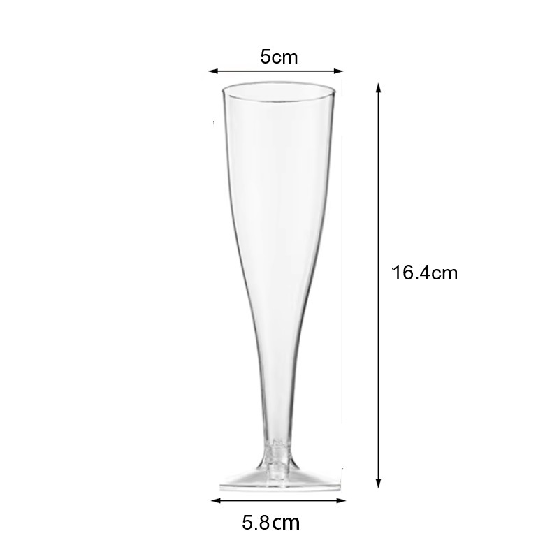 Taza de plástico desechable PS taza de champán transparente taza de helado taza de cóctel taza de fiesta taza de boda taza de jugo