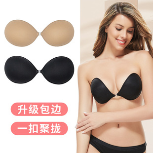 Cross-border Strapless Gather Breathable Invisible Bra Swimsuit with Wedding Dress Silicone Bra Non-slip Breast Patch Breast Patch