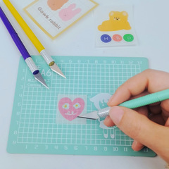 A6 cutting pad mint green 110*150mm paper cutting handbook art rubber stamp engraving 3mm handmade pad