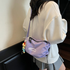 国境を越えた卸売軽量クロスボディバッグ女性のための韓国の新しいナイロン軽量防水小型ショルダーバッグ巾着スポーツレジャーバッグ