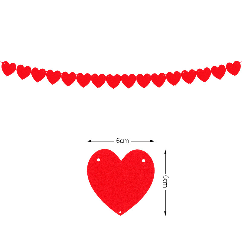 Fabricantes al por mayor de varios estilos de fieltro no tejido flor de boda decoración de la sala de estar de boda colgantes de bandera