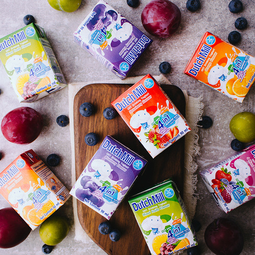 Imported from Thailand, Dutch Mill Delta yogurt strawberry blueberry orange flavor children's nutritional yogurt drink