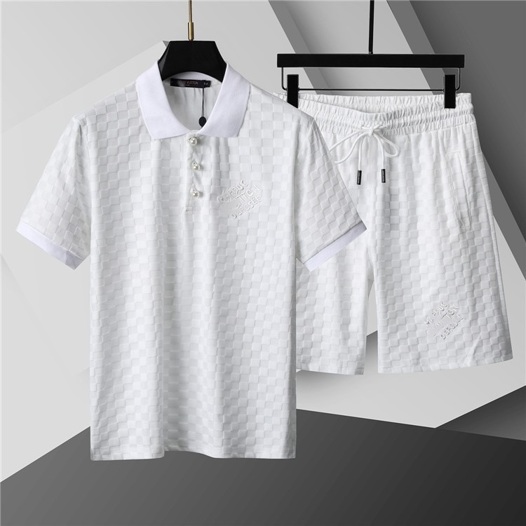 Top Edition) G polo con solapa de manga corta conjunto de moda versátil impresión clásica de estilo masculino y femenino de alta calidad