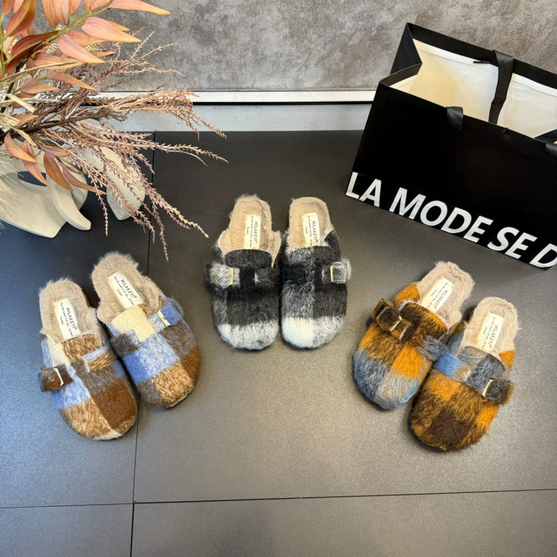 2024 осень и зима новая мода минималистская универсальная сеть красный комфорт повседневный ретро плоская обувь для женщин Buckenn