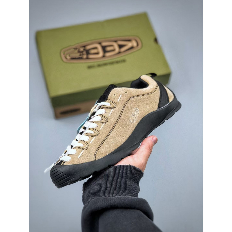 Khaki white shoelaces