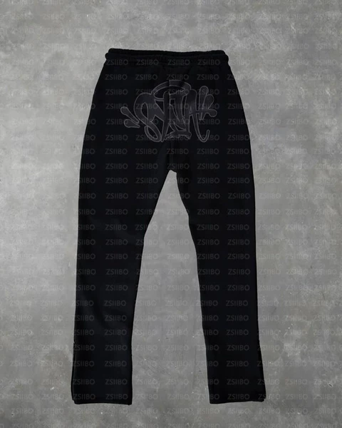 T03 black trousers [gray print]