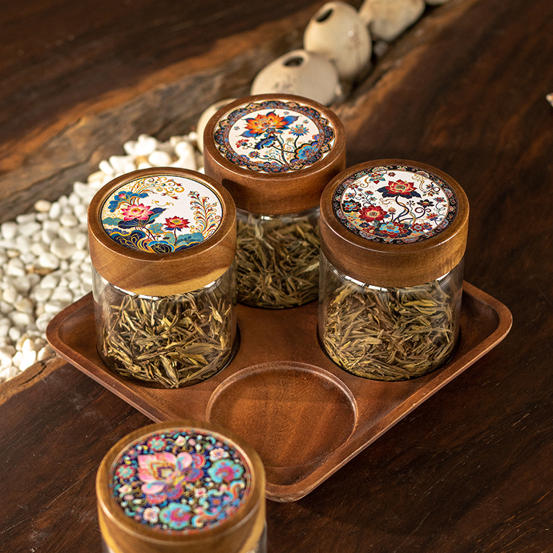 lata de vidrio china, alta borosilicona, lata de sellado de grado alimenticio, lata de almacenamiento de botella de vidrio, lata de almacenamiento de cocina, botella de almacenamiento