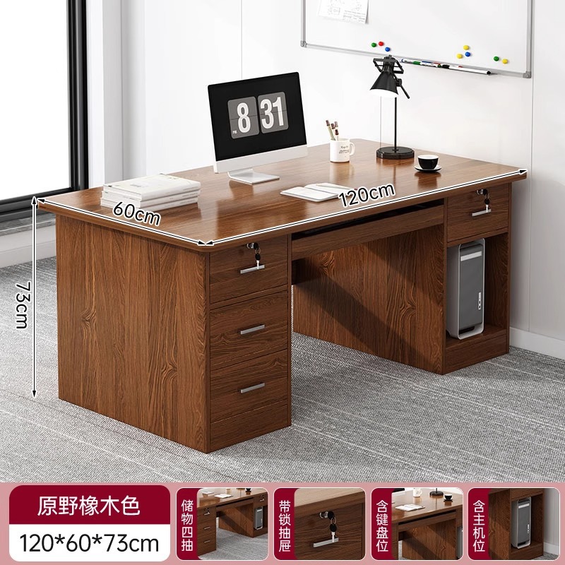 Mesa de oficina de personal mesa y silla de oficina combinación simple mesa de escritorio moderno jefe doble mesa de computadora