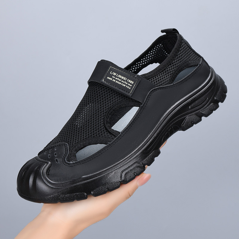 2024 nuevos zapatos de verano para hombre, zapatos huecos, resistentes al desgaste, antideslizantes, zapatos de playa, sandalias casuales para hombre
