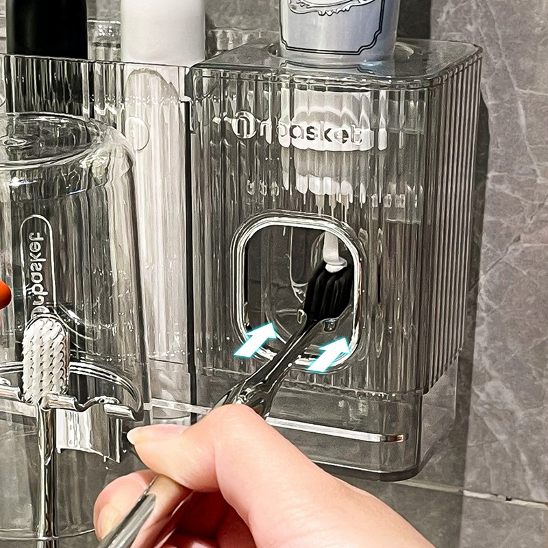 Luz de lujo cepillo de dientes pasta de dientes rack ponche libre montado en la pared inodoro enjuague bucal cepillo de dientes taza cepillo de dientes eléctrico titular