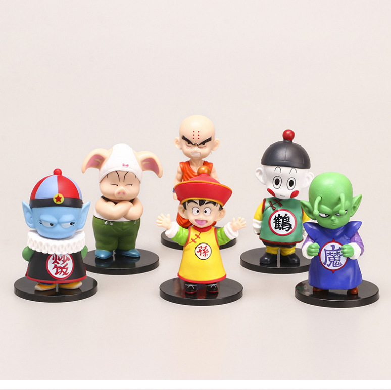 二代6款七龙珠手办 孙悟饭笛子魔童皮拉夫乌龙库林饺子公仔摆件