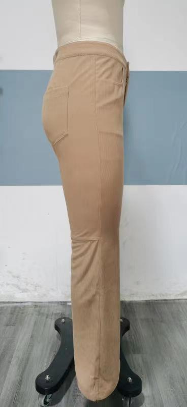 Women's Daily Street Simple Style Solid Color Full Length Pocket Flared Pants display picture 3