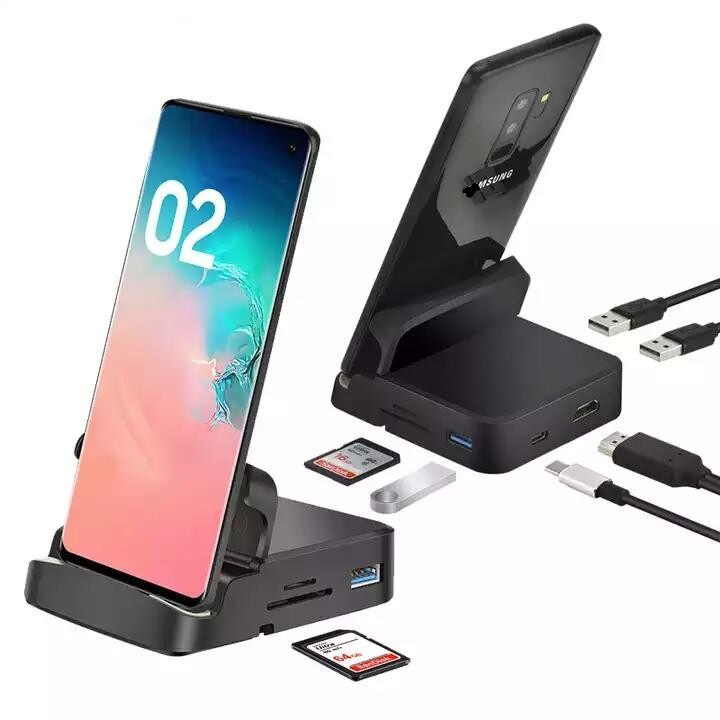 Suitable for MacBook Pro Type-C Mobile Phone Docking Station Stand Base Usb-C Docking Station Card Reader