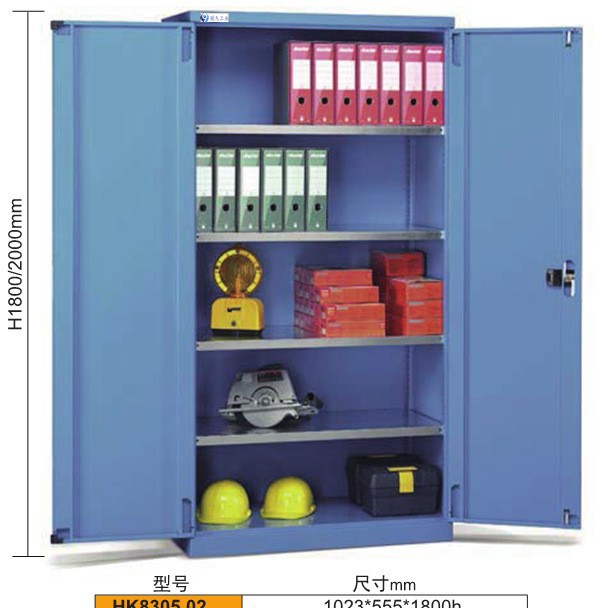 双门工具柜 玻璃门储物柜 车间储物柜 钢制储物柜 冠久供