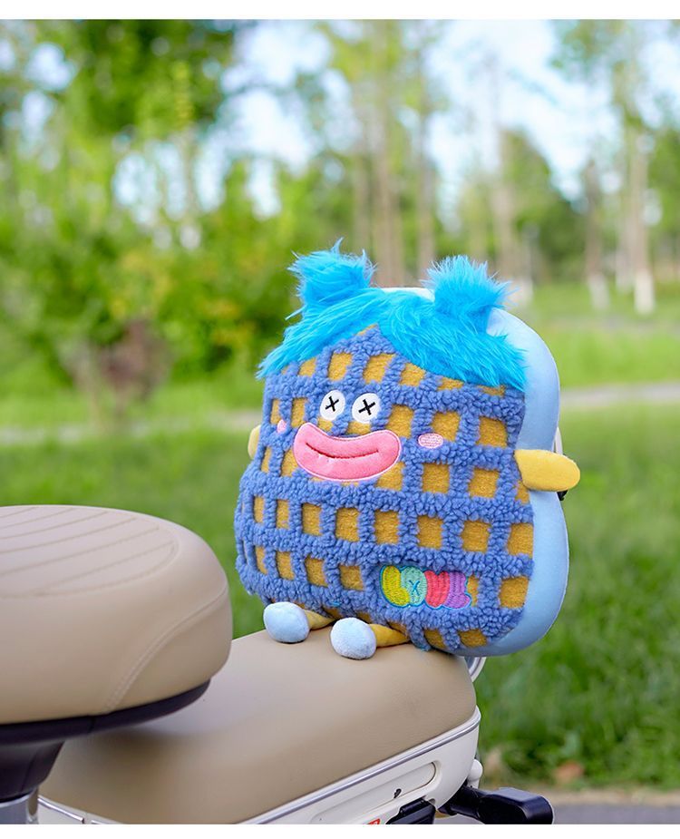Cartoon Monster-Shaped Anti-Collision Pad for Electric Vehicles, Cute and Adorable, a Travel Essential for Protecting Baby's Head, Suitable for All Seasons