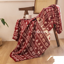 圣诞绒毯节日客厅装饰毯沙发被子红色毯子卧室床尾毯搭毯针织毯