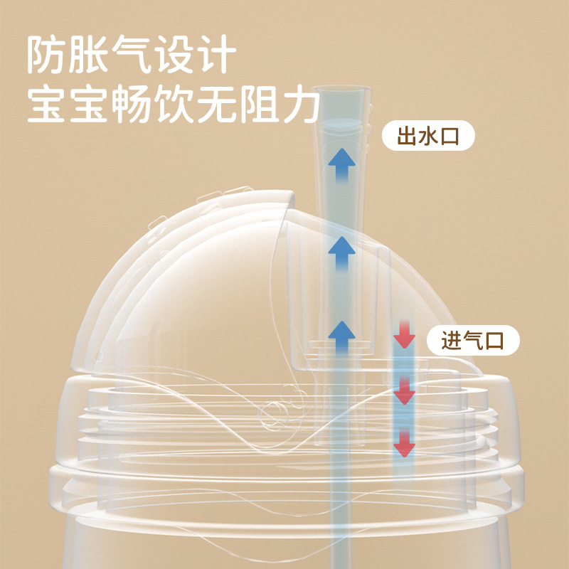 Toukie taza de beber infantil tritan taza de agua con mango paja niños bebé taza de beber al por mayor
