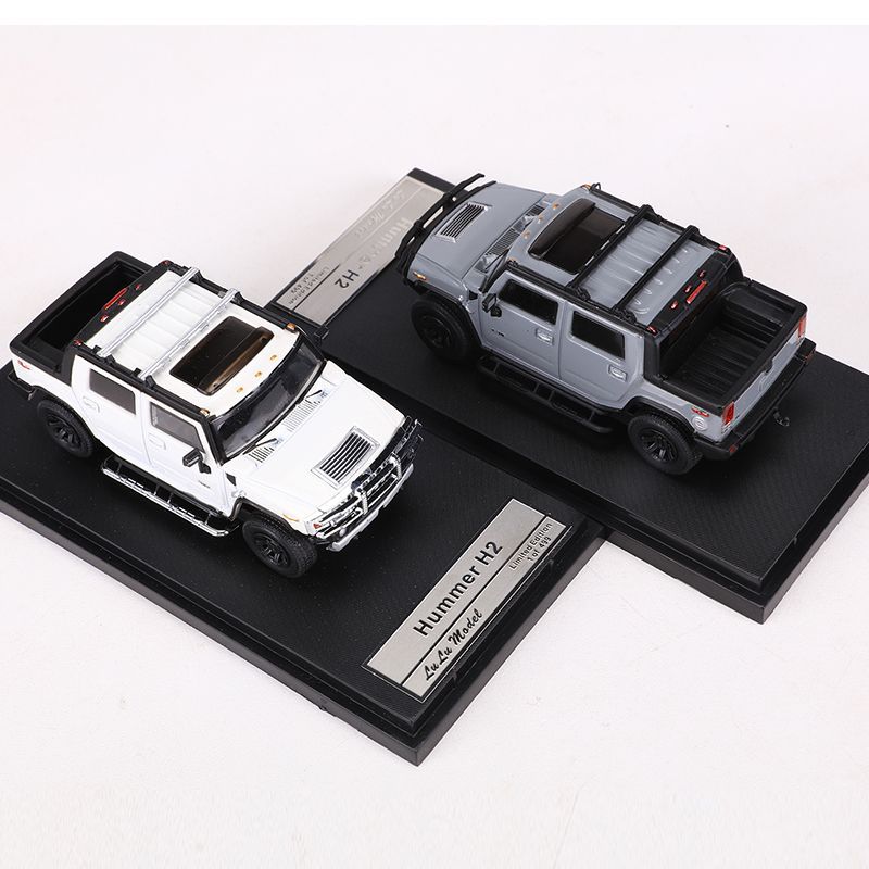 룰루 모델 1:64 험머 HUMMER H2 픽업 오프로드 차량 시뮬레이션 합금 자동차 모델 컬렉션