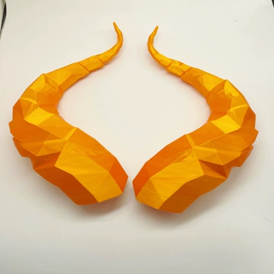 Motosiklet dəbilqələri, horn decoration modification accessories DIY - silk-orange-helmet-devil-hornsheight-11cm-comes-with-3m-adhesive