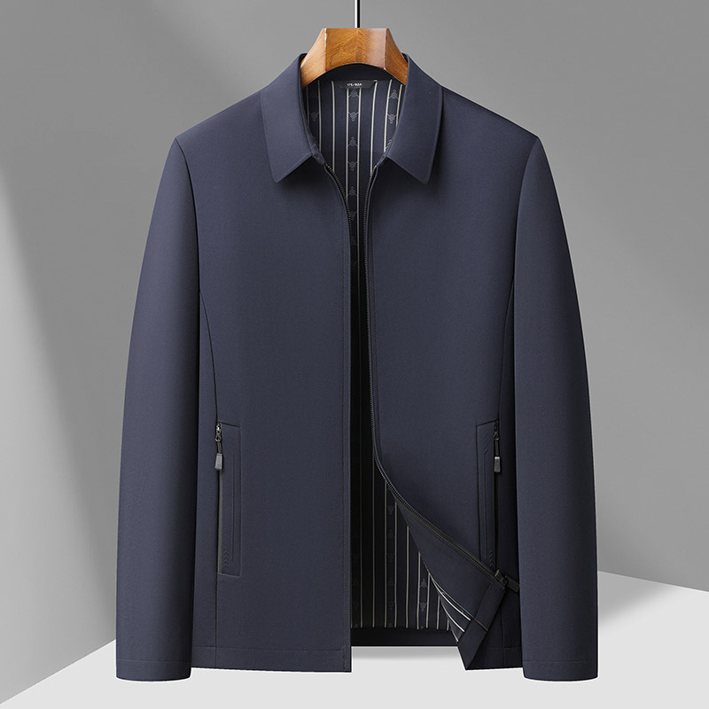 Cross-Border Lapel Jacket 2026 New Style Men's Spring and Autumn Business Casual Middle-Aged and Elderly Dad's Jacket Cross-Border Lapel Jacket 2026 New Style Men's Spring and Autumn Business Casual Middle-Aged and Elderly Dad's Jacket