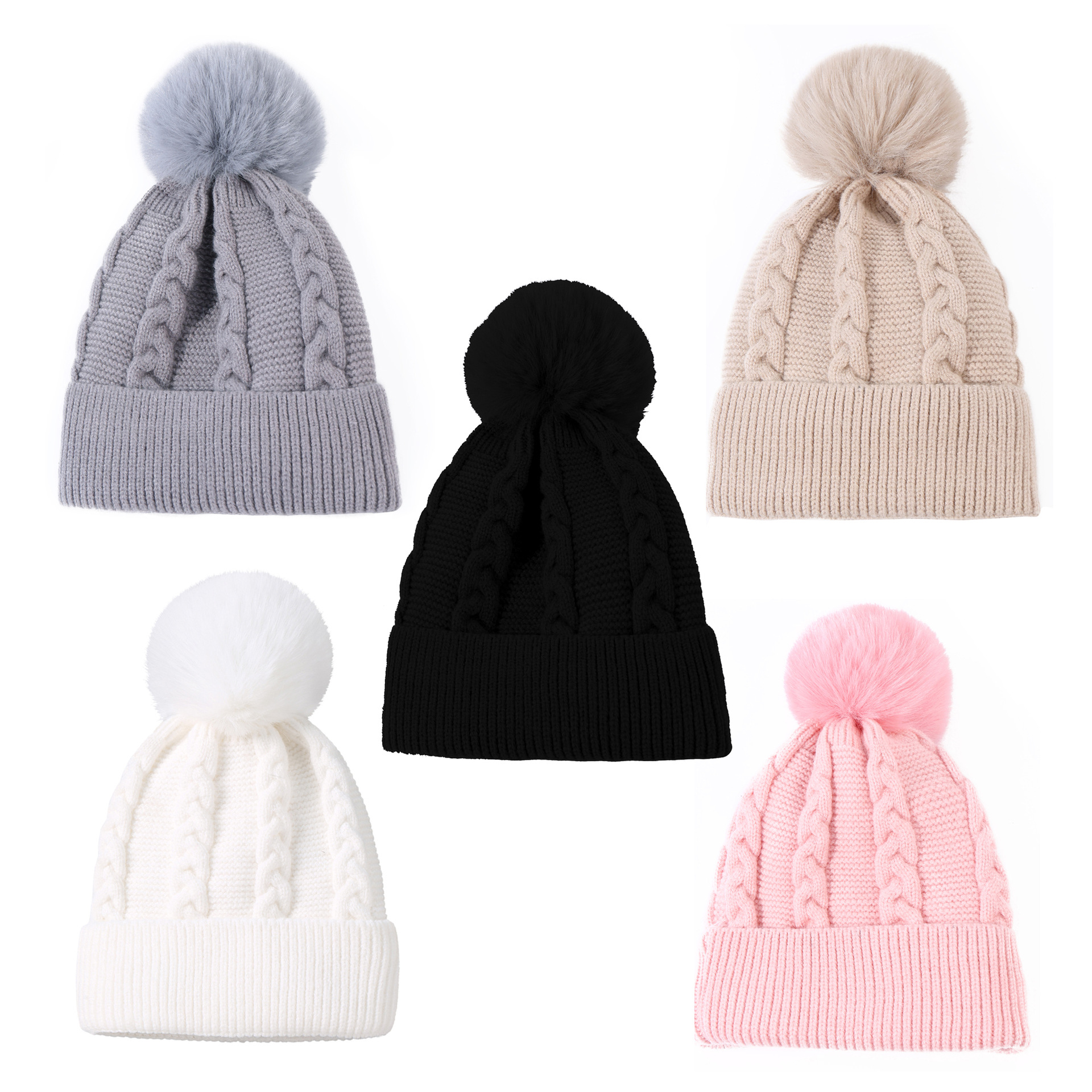 Enfants Unisexe Mode Couleur Unie Pompons Bonnet De Laine display picture 1