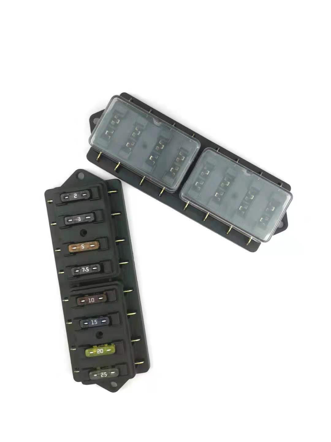 单排8路保险丝盒带盖8路保险丝底座现货供应汽车改装插片式防护