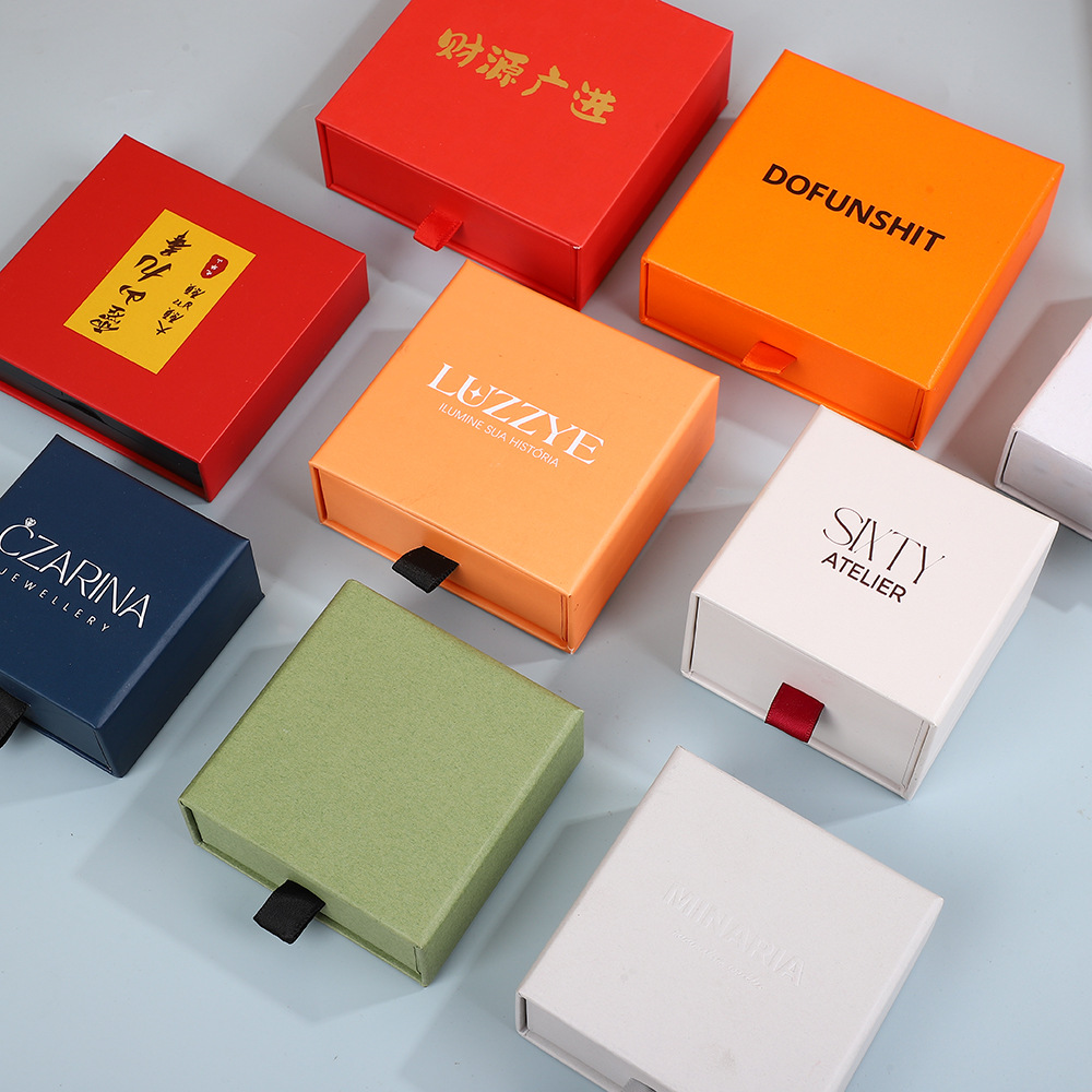 Cajas de joyería tipo cajón, cajas de joyería de papel Kraft en stock, cajas de joyería, cajas de joyería, cajas de embalaje al por mayor