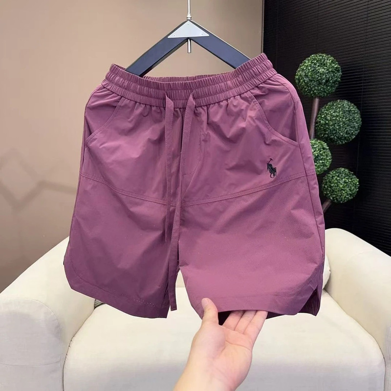 Quick-Drying Casual Shorts for Men, Summer Thin Breathable Outdoor Sports Shorts, Solid Color Simple Beach Shorts, Purple Quick-Drying Casual Shorts for Men, Summer Thin Breathable Outdoor Sports Shorts, Solid Color Simple Beach Shorts, Purple