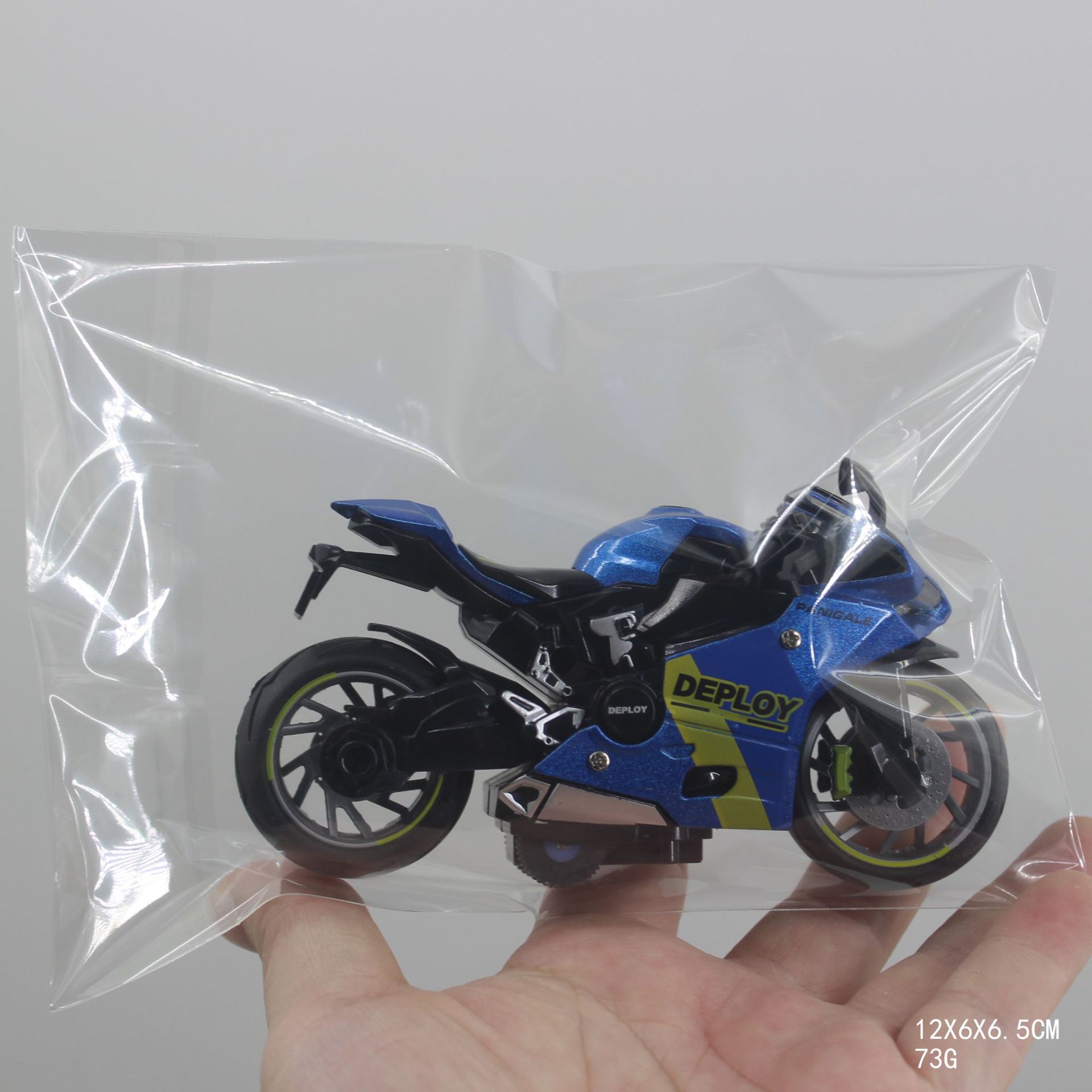 【73G】OPP 가방 H7788-1 Du 블루 캐디 시뮬레이션 오토바이 모델 12*6*6.5CM