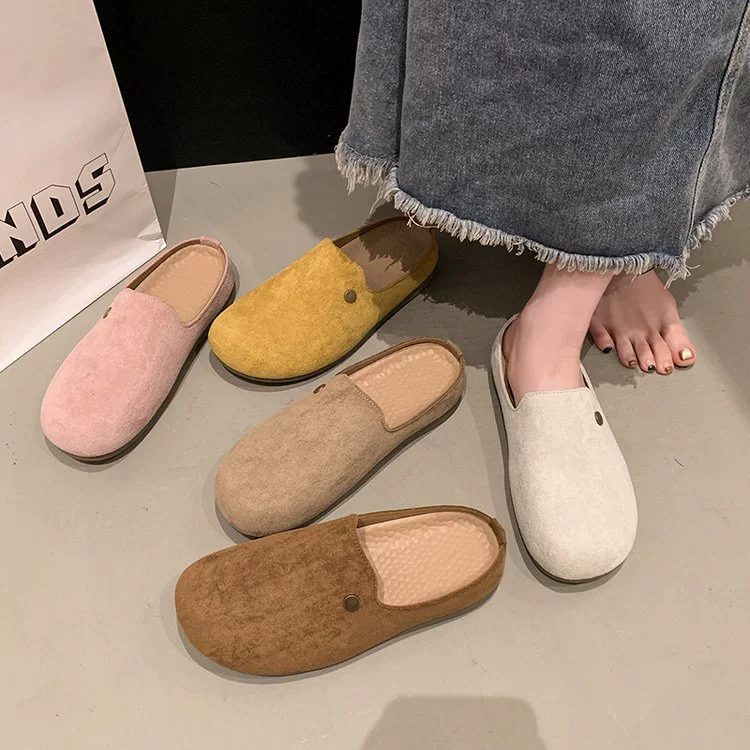 Баотоу полузахват женщина часы одна нога удар Birkenstock обувь ретро ленивые тапочки 2025 весна и осень новый единичный обувь
