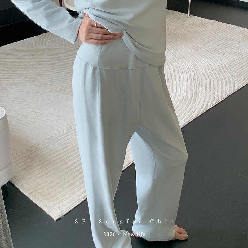 Deep Sleep Brushed Long-Sleeve Pajamas for Women, Fall/Winter, Bra-Free, One-Piece Slim-Fit, Can Be Worn Outside, Homewear Set Deep Sleep Brushed Long-Sleeve Pajamas for Women, Fall/Winter, Bra-Free, One-Piece Slim-Fit, Can Be Worn Outside, Homewear Set