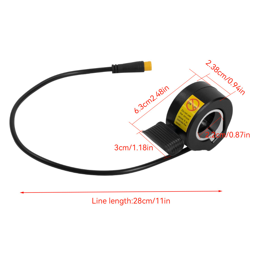 130X Thumb Throttle for Electric Scooter, Waterproof Wp Connector, Electric Bicycle Accelerator